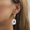 Flower Stylish Resin Earrings Modern Geometric Design Perfect For Snap Street