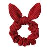 Striped Rabbit Ear Bow Headband - Pure Cotton Korean Style Elastic Hair Tie