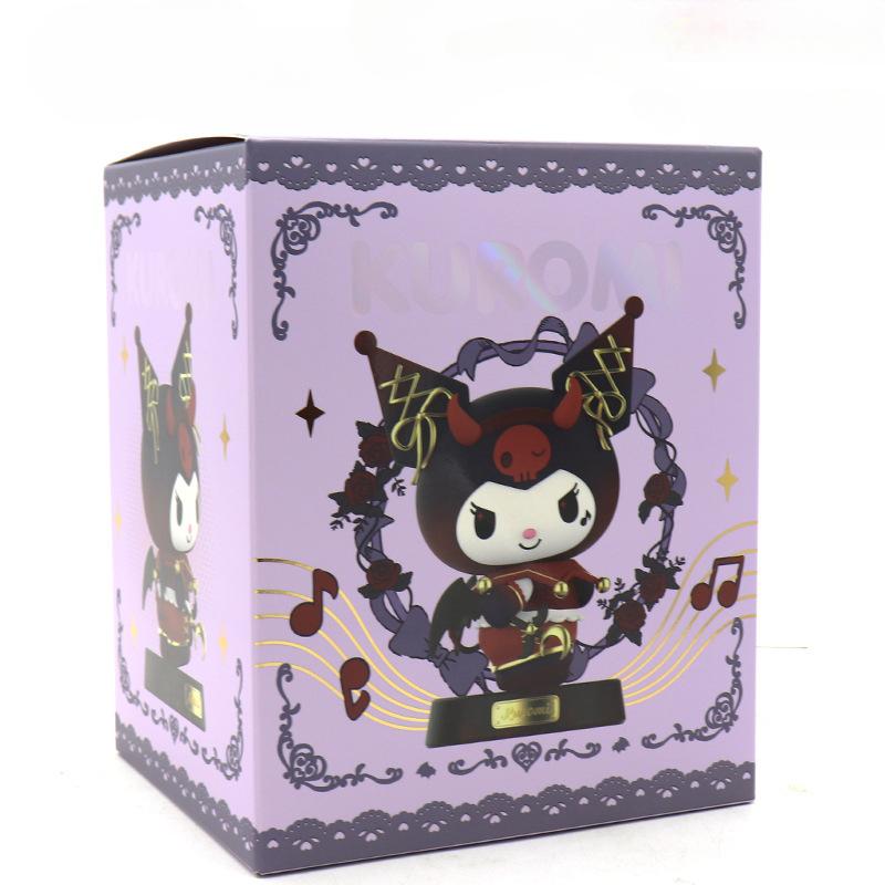 Sanrio Cartoon Anime Series Kuromi Doll Girl My Melody Figure Leshen Style Ornament Decoration Trendy Peripheral Gifts Poseable Articulated Scale