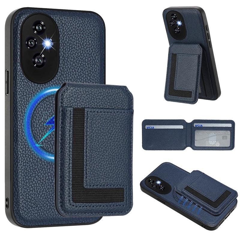 For Honor 200 400 Pro Magic 6 Lite X70i X8C X6B X7B X8B X9B Play8T Case Cover Card Holder Stand Coin Magnetic Wallet Supports Wireless Charging