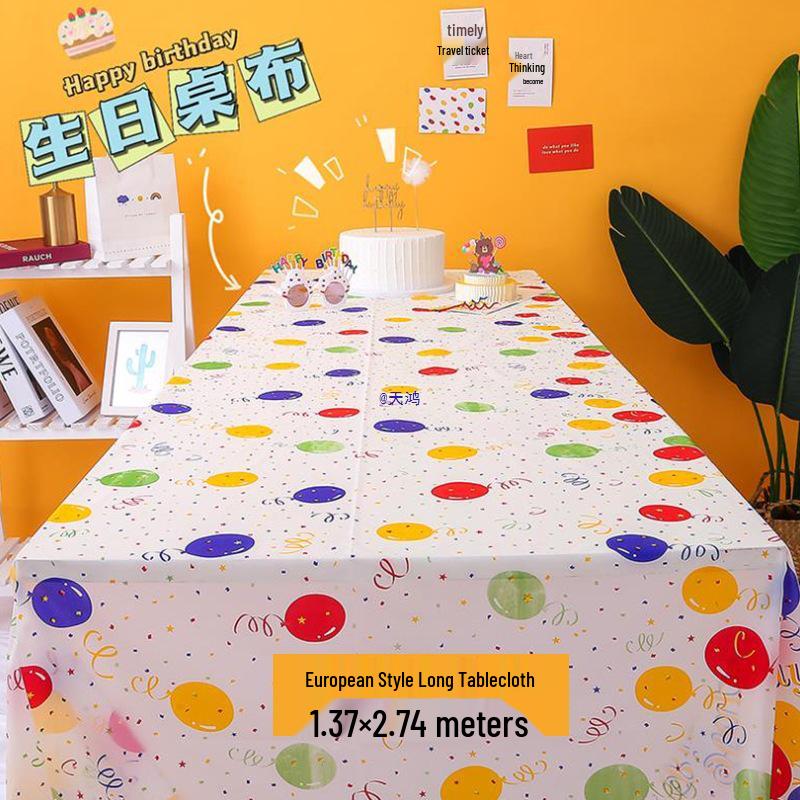 Rectangular Disposable Tablecloth for Birthday Parties & Outdoor Events