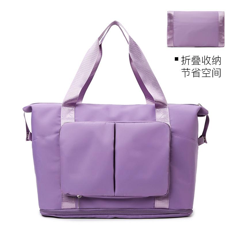 Expandable large capacity travel bag new dry and wet separation light waiting bag high-value student storage luggage bag