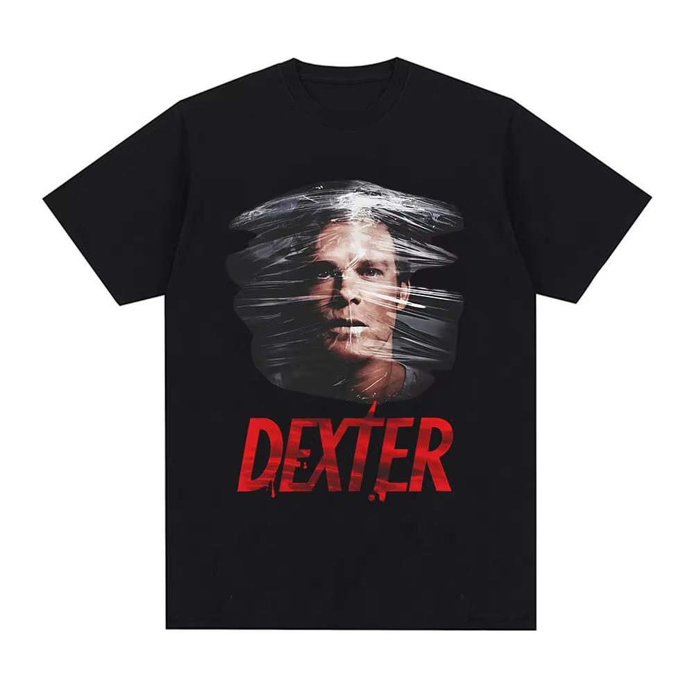 Tv Series Dexter Morgan Face Vintage Graphic Tshirts Unisexs Women Clothing Cotton Short Sleeve T Shirts Gothic Oversized Tshirt