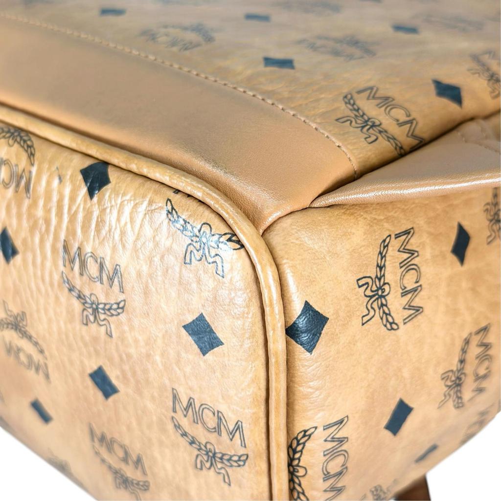 MCM Stark Sidestuds Visetos MMKAAVE15C0001 Backpack Â· Daypack light brown Women used