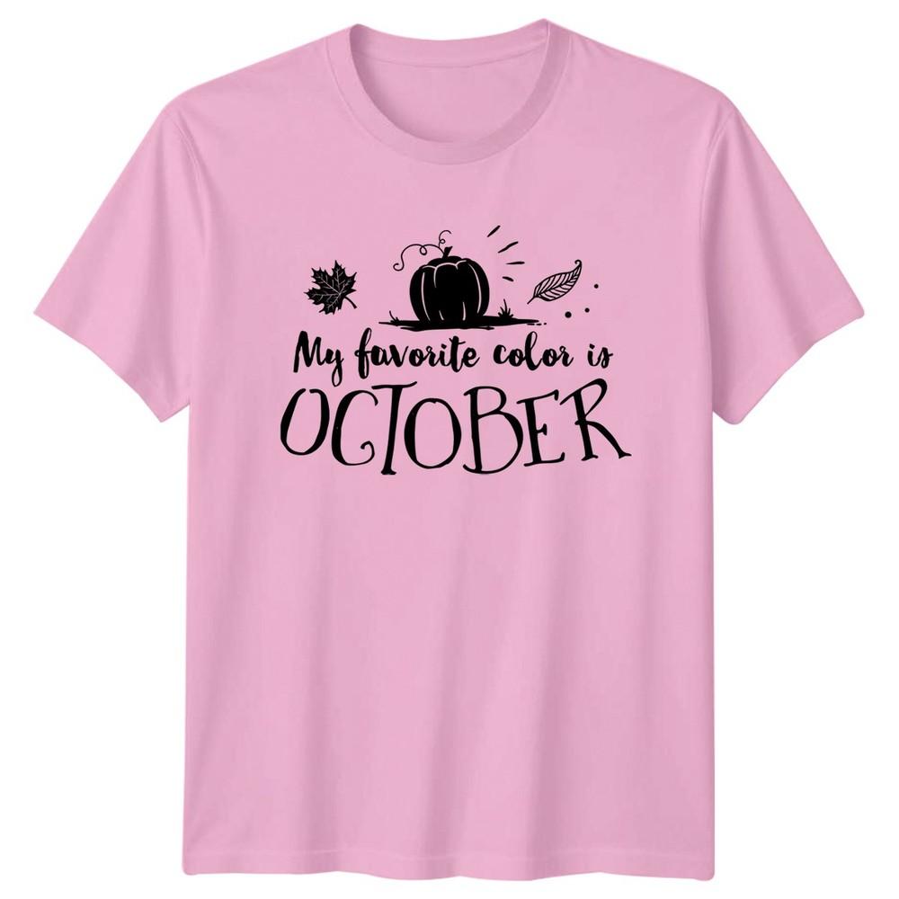 My Favorite Color Is October TShirt Autumn Gift For Him And Her