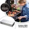 Won't Warp Wood Chips Box Stainless Steel Grill Roast Charcoal Box  Barbecue Grilling