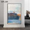 Abstract Landscape Wall Art Canvas Painting Gold Foil Horse Poster Print Nordic Modern Wall Pictures for Living Room Home Decor