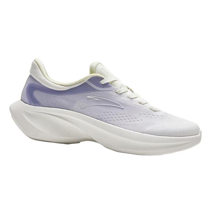 New Anta Leaf 4.0 Anti Slip Wear Resistant Low Top Running Shoes Women's White Purple 922335555-4