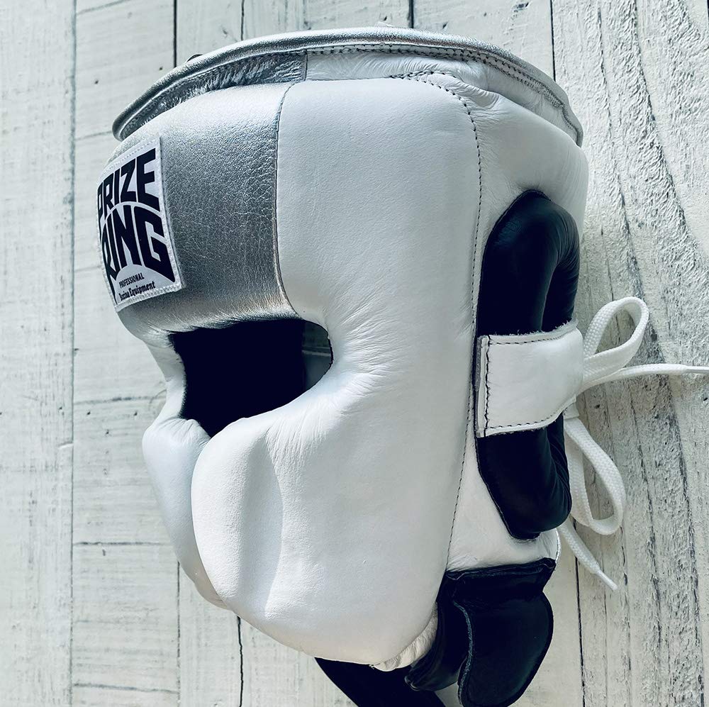 PRIZE RING Headgear L Size "Pro-training" White/Silver