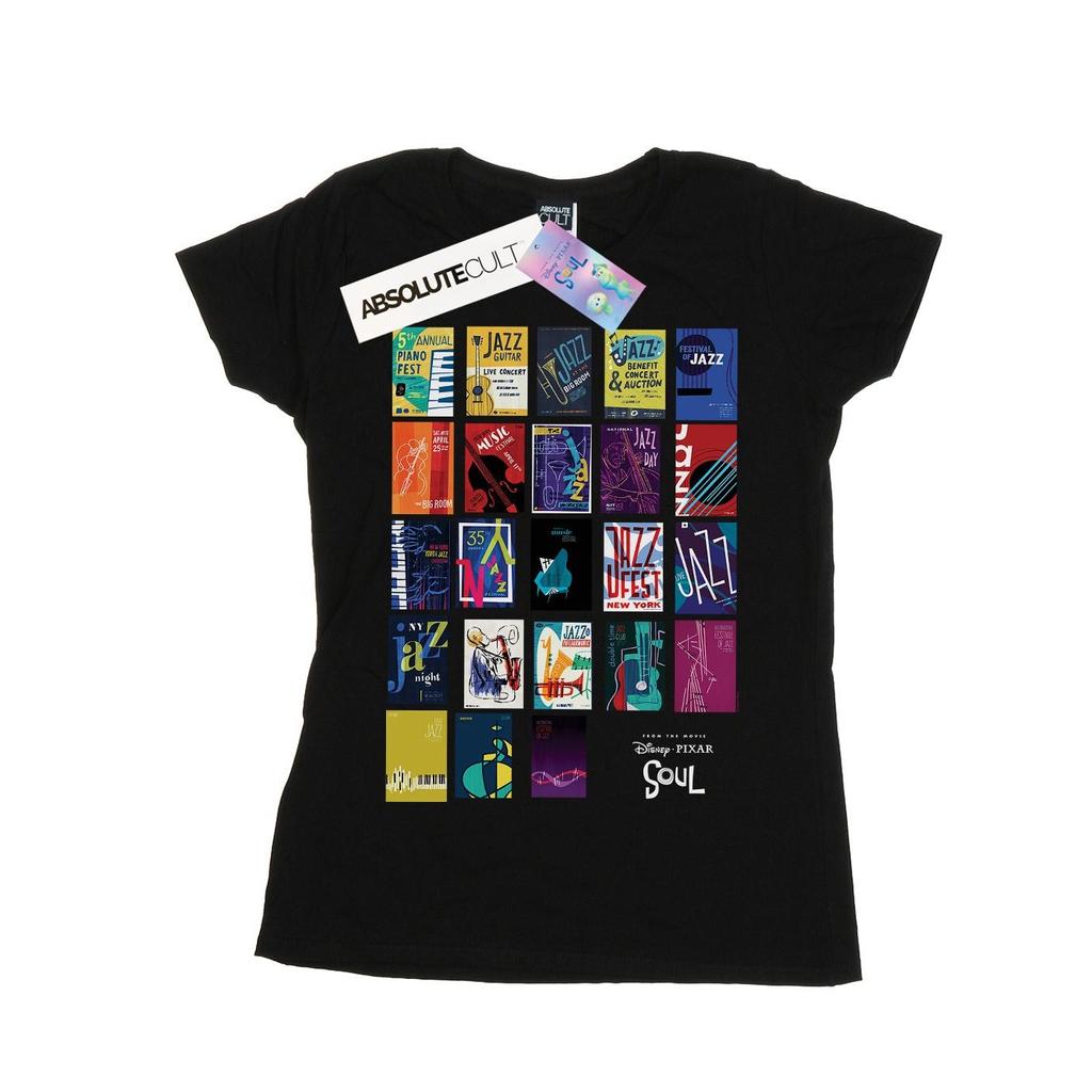 Disney Womens/Ladies Soul Jazz Poster Wall Cotton T-Shirt