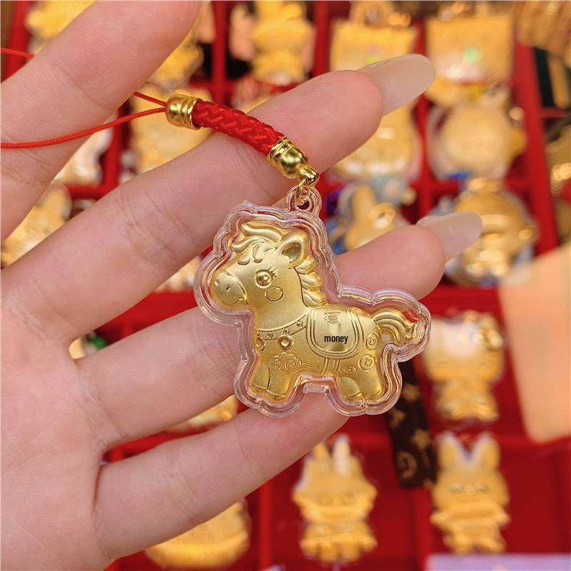 2026 New Year Horse Pendant: Good Luck Red String Phone Chain for Prosperity & Safe Travels
