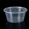 Disposable Round Takeaway Food Containers with Flat Lids, 90 Sets
