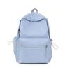 Schoolbag Korean INS Large Capacity, Lightweight, Simple, Solid Color, Fashionable Versatile School Bag, Backpack for Middle, High School, and College