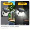 2PCS 72LED Solar Lights with PIR Motion Sensor Waterproof 3 Modes Outdoor Solar Wall Lamp for Patio Garden Security Street Lamp