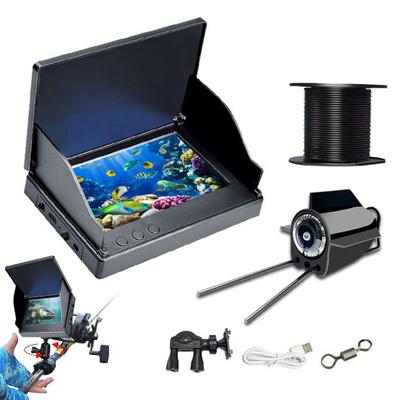 Câmera de pesca subaquática Tela de 4,3 polegadas Localizador de peixes com visão noturna 220 graus Grande angular Visão IP68 À prova d'água Alta clareza Visualizador de barco de lago