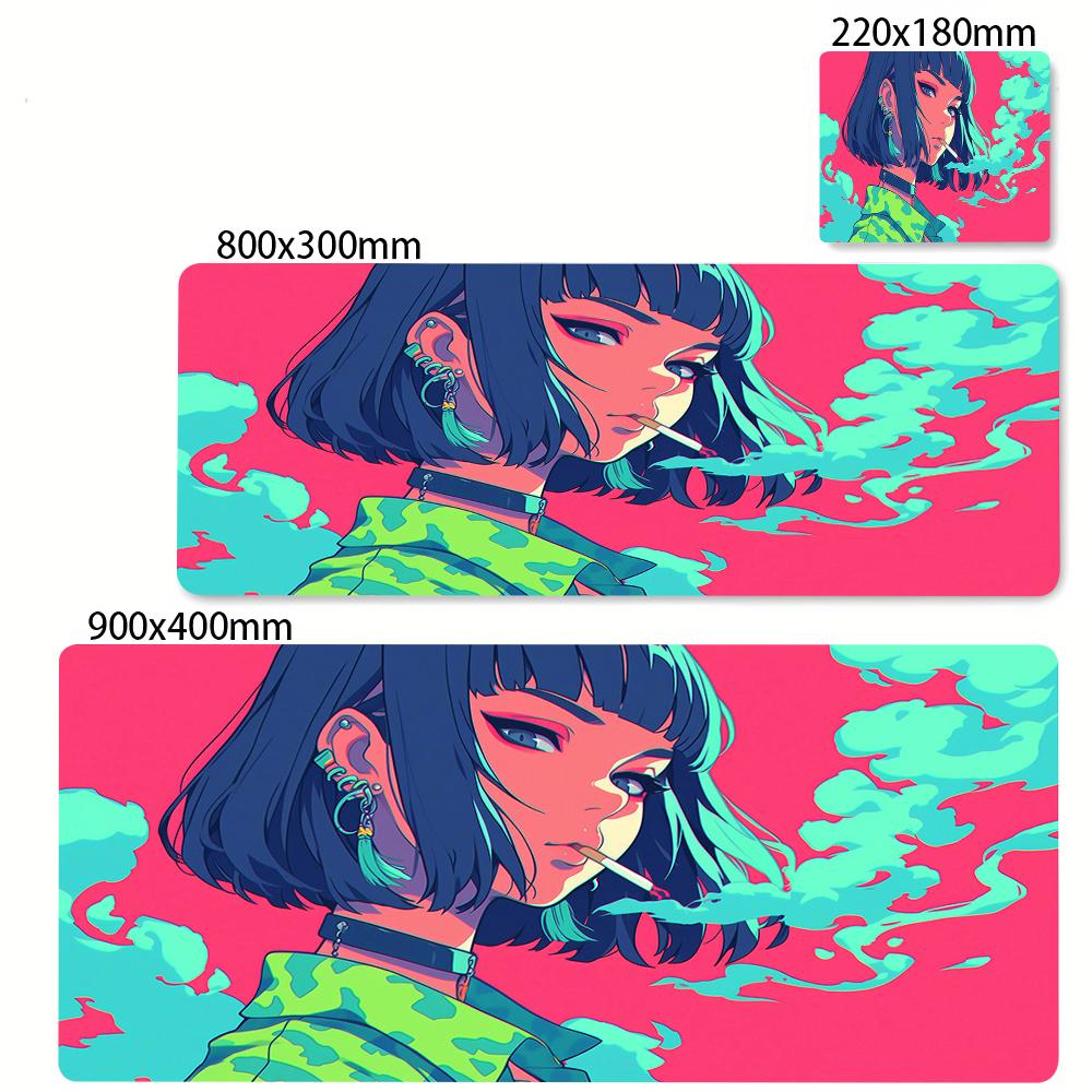 50x100cm Gaming Mousepad Anime Girl Mouse Pad Pc Accessories Keyboard Mat Rubber Anti slip Deskmat Household Desk Protector Mats