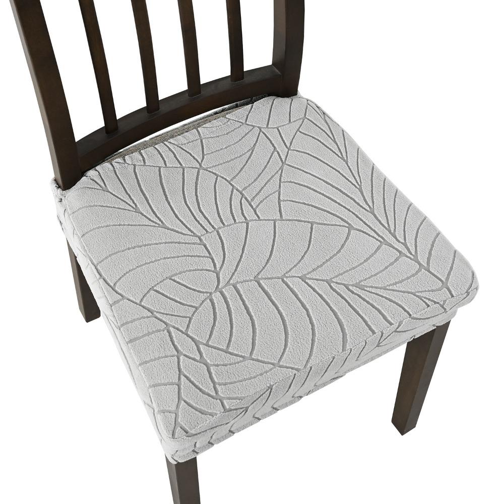 Washable Elastic Seat Protectors Removable Chair Cushion Cover  Wedding Banquet светло-серый
