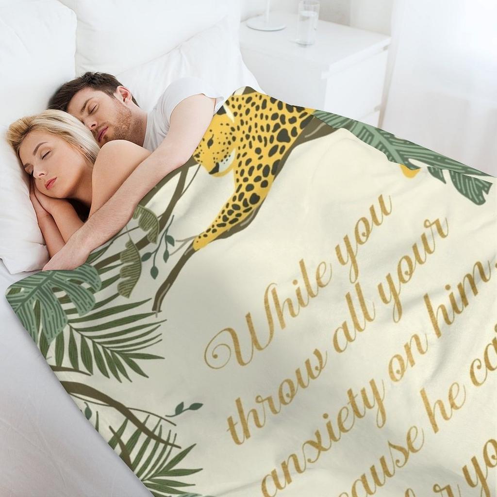 1 PETRUS 5:7 Überwurfdecke Bettplaid Stofftiere Mode Sofas warm für Winter Decken