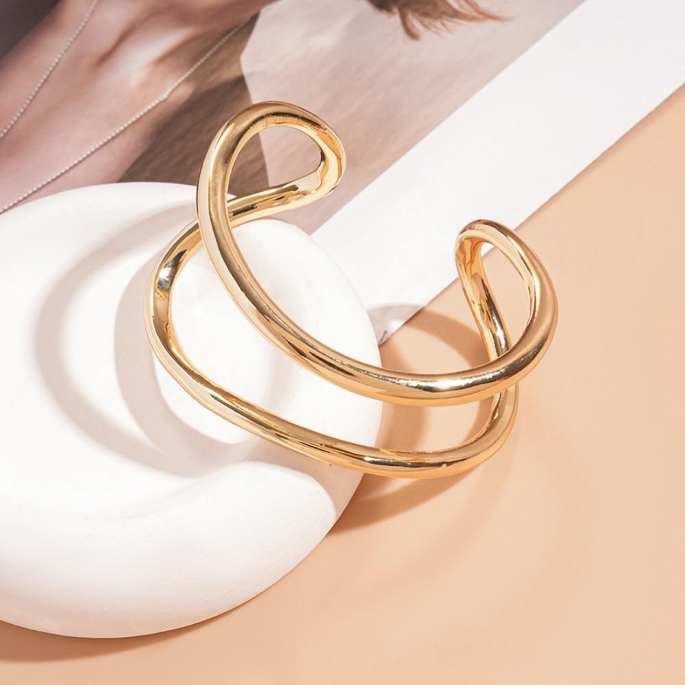 Europe American Style Metal Cuff Bangles Zinc Zinc Alloy Exaggerated Bracelet Girls