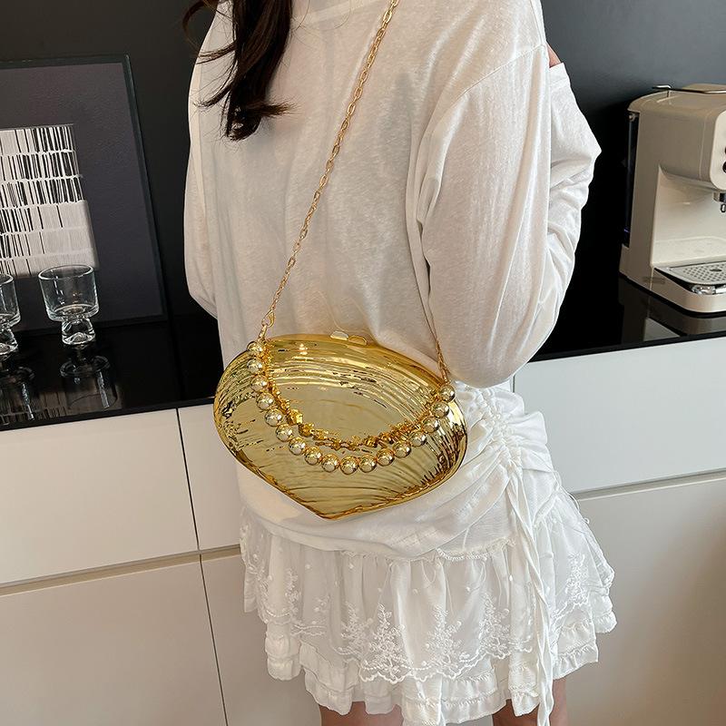 Shell Egg Acrylic Clutch Purses For Women Wedding Candy  Evening Crossbody Bag Marbling Handbags Mini Female  Detachable Chain