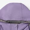 Damen Plus Size Freizeit-Kapuzenmantel – Karomuster-Besatz Kapuze Winddichte Jacke (Größen 3XL-7XL) für Frauen mittleren Alters