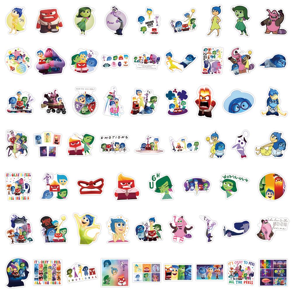 60-120 New INSIDE OUT Cartoon Graffiti Stickers for Phone and Water Cup Decoration