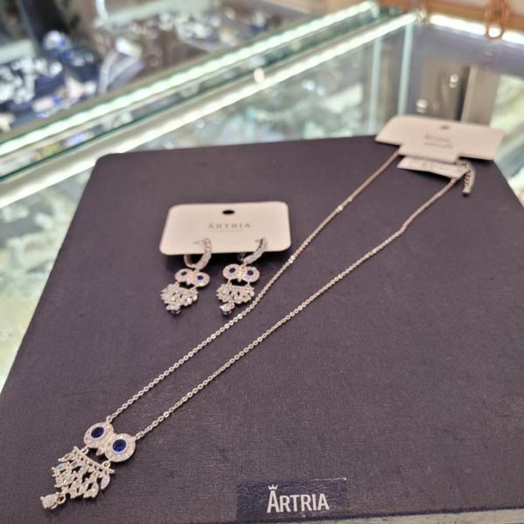 Atria Blue Eye White Owl N Necklace JTONEFR0019WHF