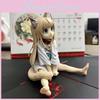 Cute Anime Cat Girl Sitting Pose Pvc Figurine Model With Changeable Face Features