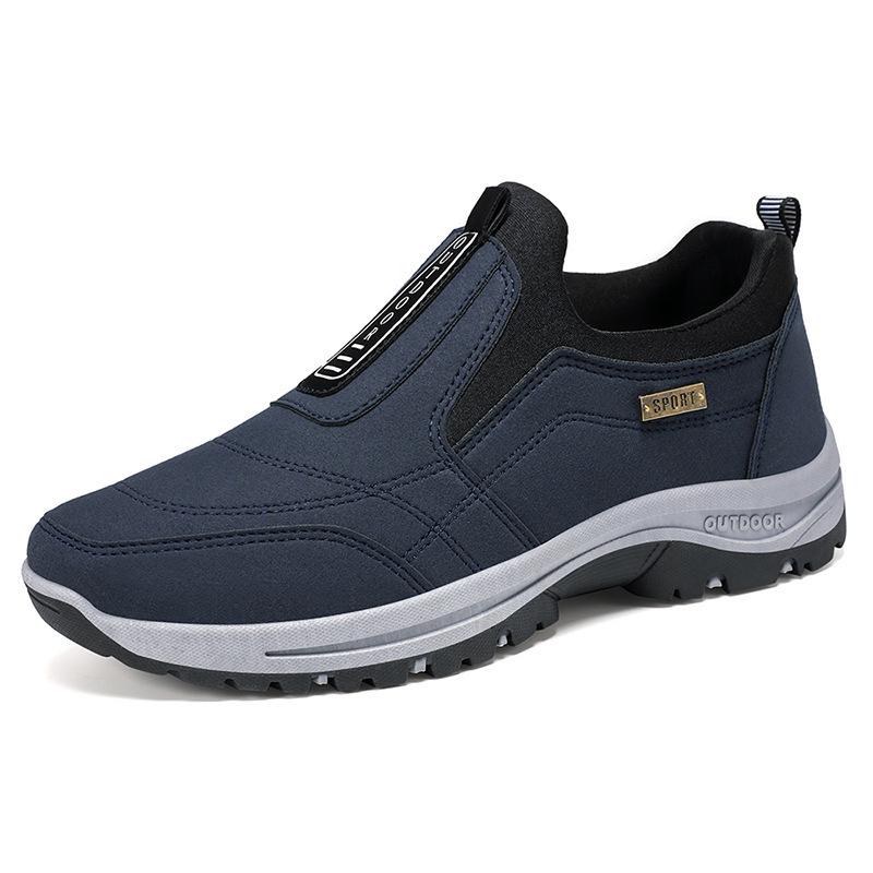 2025 Summer Men's Versatile Casual Walking & Mountaineering Shoes - Soft Sole, Solid Color, Korean Style.