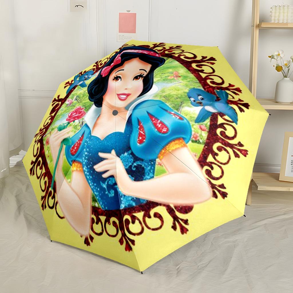 Snow White Royal Garden Automatic Umbrella Compact & Durable 8-Rib Design Compact Design Travel Essential Outdoor Accessory