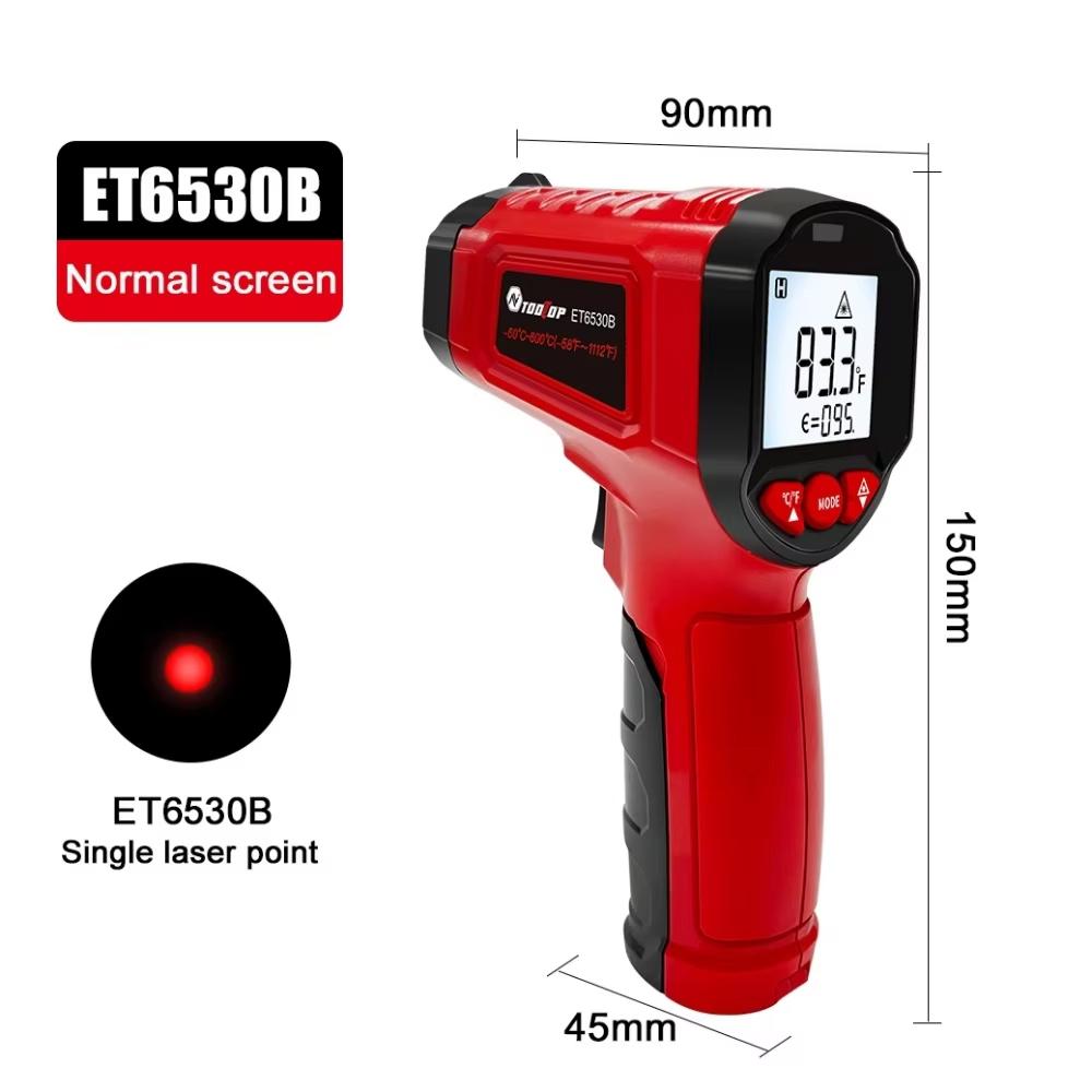 ET6530C -50°C-600°C Handheld Digital Thermometer Laser Backlight Display Industrial Thermometer for Kitchen Outdoor Car
