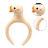 Cute 3D White Goose Headband Makeup Hair Hoop Stuffed Plush Duck Doll Animal Hairband Hair Accessories for Women Kids