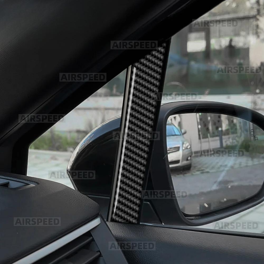 Real Carbon Fiber Sticker For Renault Clio 5 2020-2025 MK5 Decor Strip Trim Car Interior A-pillar Cover Accessories LHD RHD