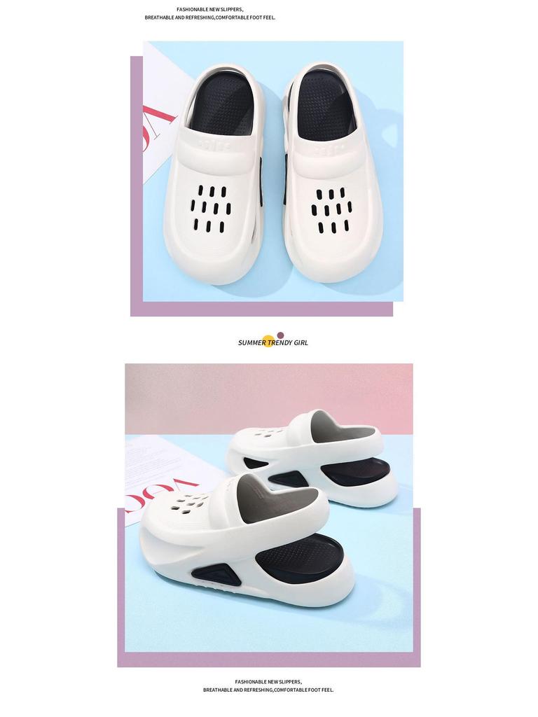 2025 Spring/Summer Women's Thick Sole Non-Slip Casual Fashion Hole Shoes