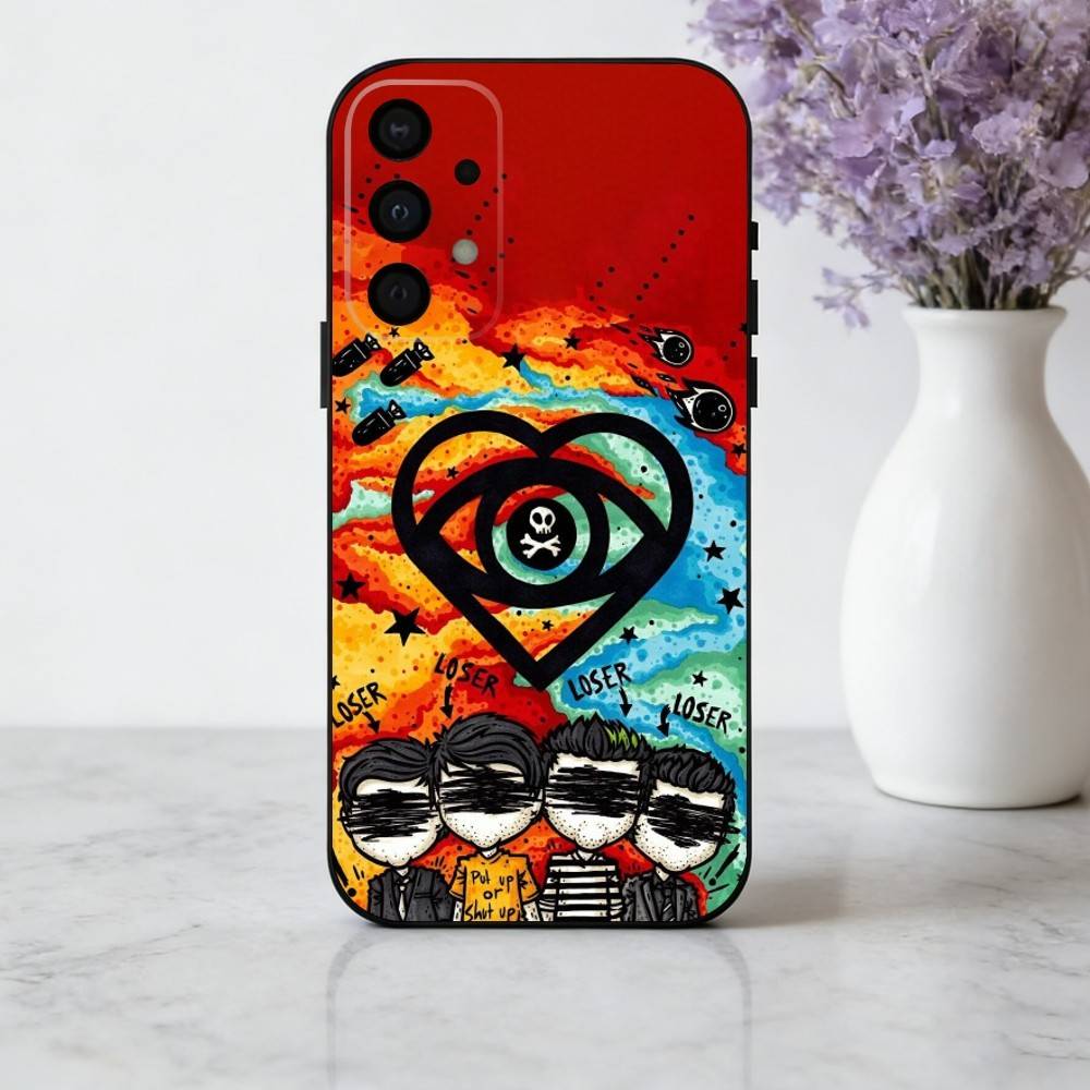 Punk A-All Time Low Band Phone Case For Samsung Galaxy A73,A72,A71,A70,A53,A52,A51,Soft Silicone Black Cover