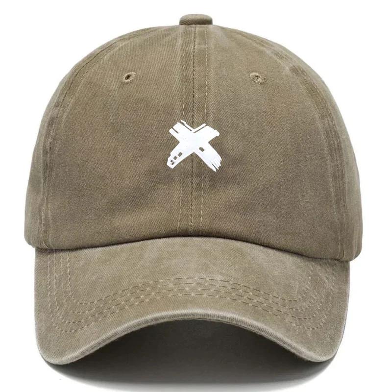 Women Cotton Baseball Cap Sport X Letter Snapback Hat Vintage Breathable Unisex Outdoor Casual Sun Hats Customize Washed Men