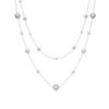 Luxenter Necklace In White Pearl, Silver Finish - Clasow