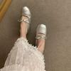 Retro Wildleder Innenhöhenerhöhung Mary Jane Einzelne Schuhe Damenschuhe 2025 Frühling und Sommer neue Ballerina Sanfte Abendschuhe