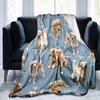 1PC Dog cute printed blanket, all season lightweight home office outdoor nap multifunctional blanket A15