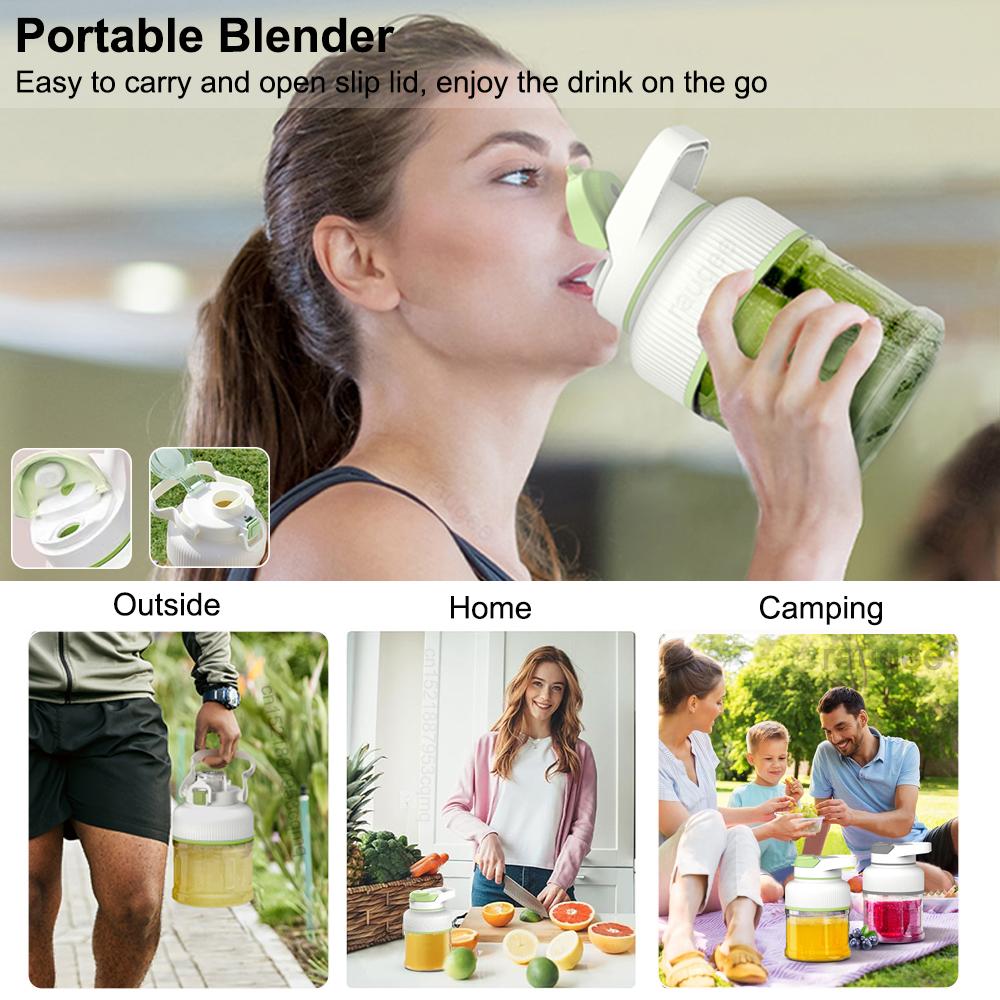 Electric Juicer Portable Freshly Squeezed Fruit Juice Smoothie Milkshake Juicer Cup USB Rechargeable for Kitchen Camping Juicer