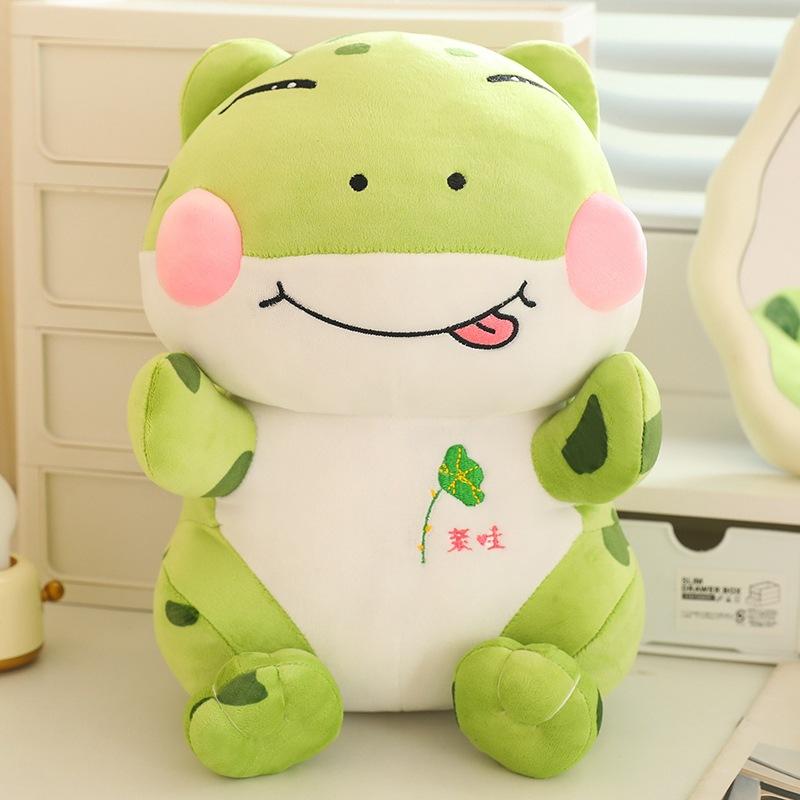 Cute Smiling Frog Plush Doll Doll Baby Backpack Birthday Gift Children's Doll Machine Doll