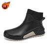 Winter warm and velvet couple waterproof rain shoes Kitchen back chef shoes waterproof shoes Short men's and women's rain boots