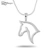 My Shape Horse Pendant Necklace for Men Women Animal Equestrian Horserace Necklace Choker Fashion Jewelry Gift for Horse Lover