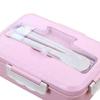 Lunch Box Multi Compartments Environmentally Friendly Portable Bento Box for Student Home School