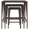 VidaXL Tables gigognes 3 pcs marron résine tressée 319385