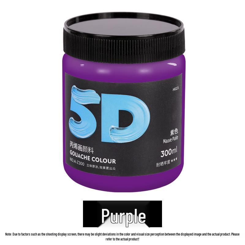 Lata de Pintura Acrílica de 300 ml: Impermeable, Ideal para Estudiantes de Arte, Proyectos de Bricolaje y Arte Pintado a Mano por Niños