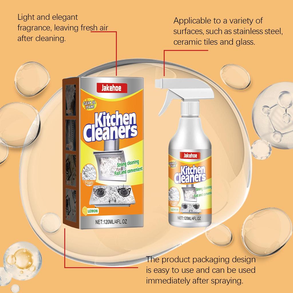 Kitchen Foam Cleaner Powerful Cleaning Grease And Stains Without Damaging Surface