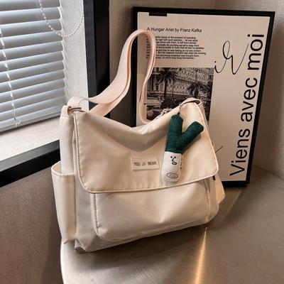 Frühling neue Nylon große Tasche Studentenkurs Schulter Umhängetasche modisch einfach niedlich Umhängetasche