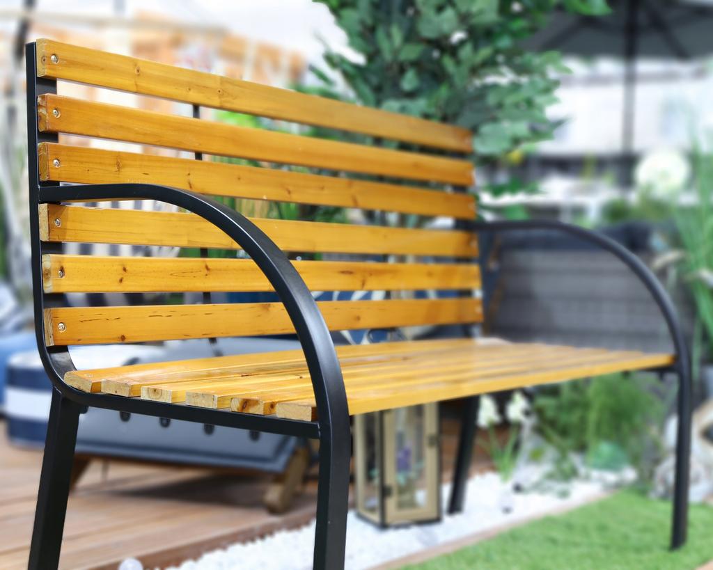 GARTENBANK park holz metall bank