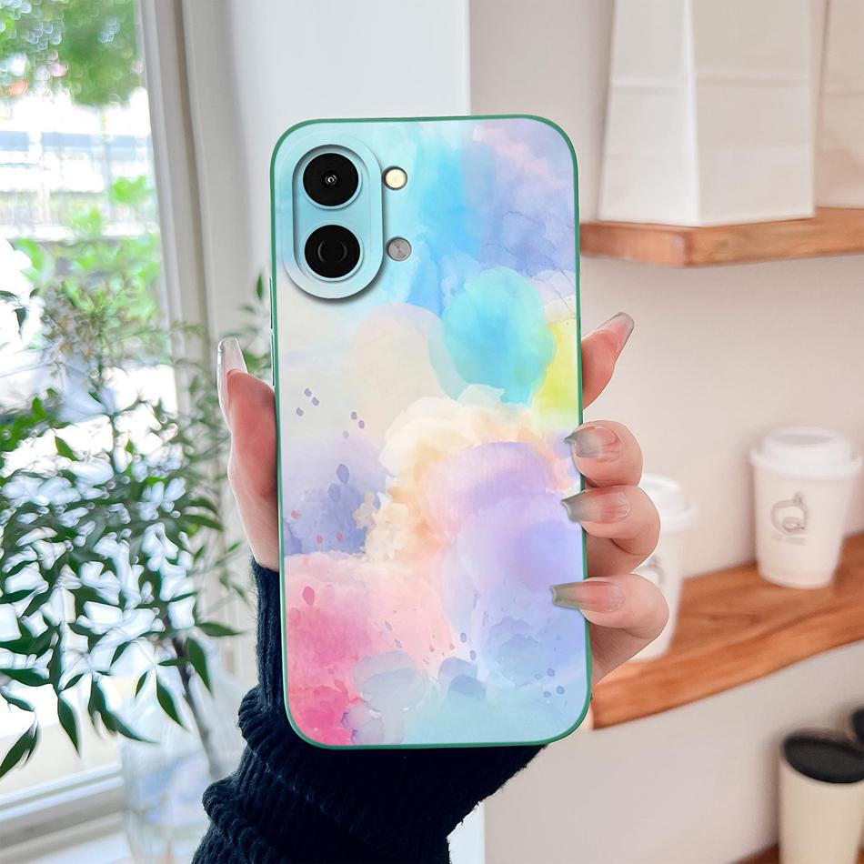 Case For Tecno Pop 20 / Spark Go 3 Stylish Design Back Cover For Tecno Pop20 / Spark Go3 Soft Liquid Silicone Lightweight Shell